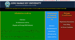 Desktop Screenshot of gnduadmissions.org