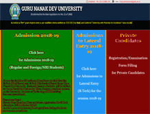 Tablet Screenshot of gnduadmissions.org